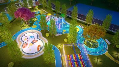 Amusement Park Outdoor Tourist Attraction Park Attracts Pe Rainbow Slide ﻿